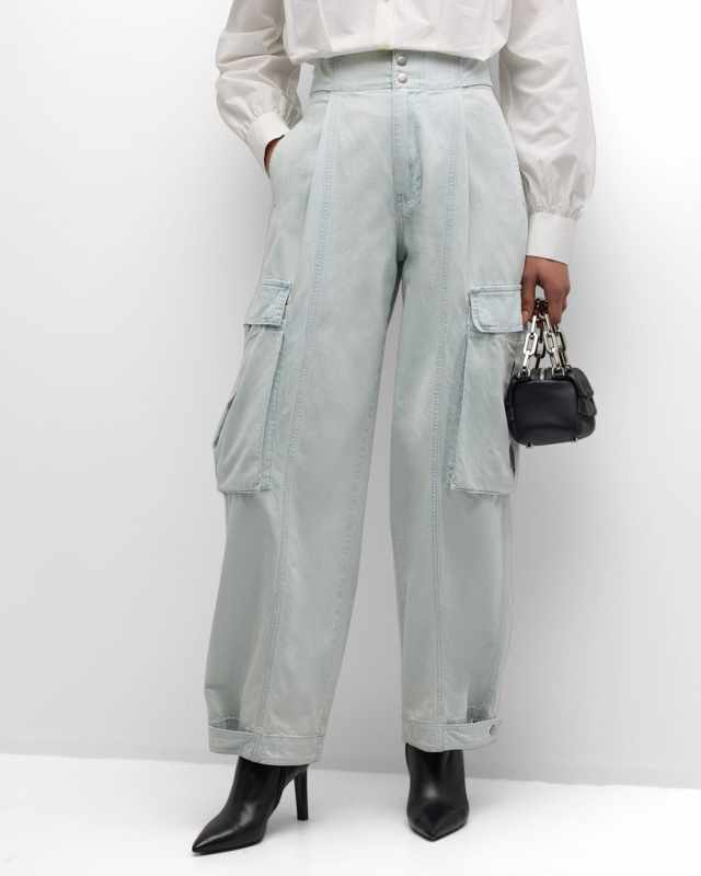 Wide-Leg Cargo Pants