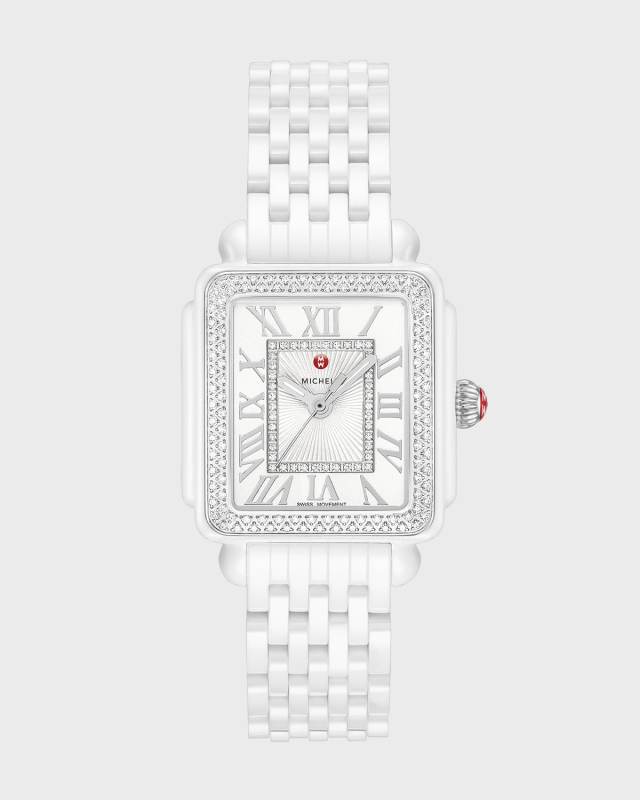 16 Deco Madison Ceramic Diamond Watch