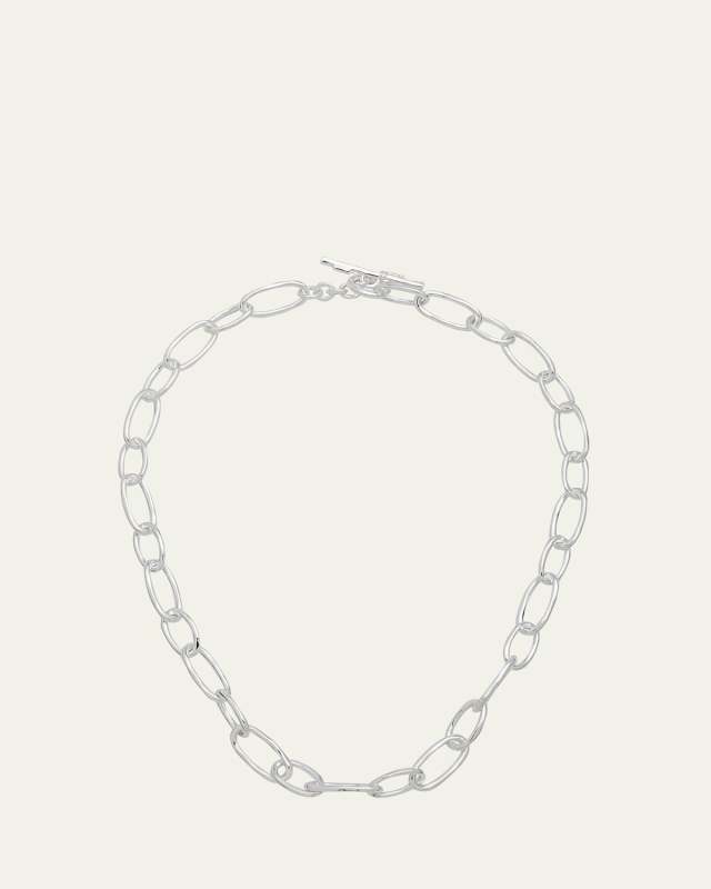 925 Classico Faceted Oval Link Necklace