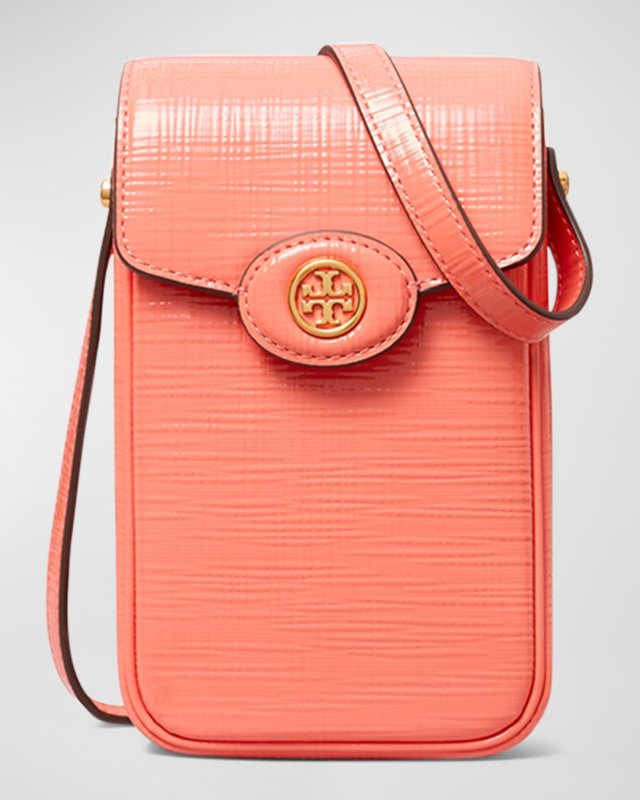Robinson Crosshatched Leather Phone Crossbody Bag