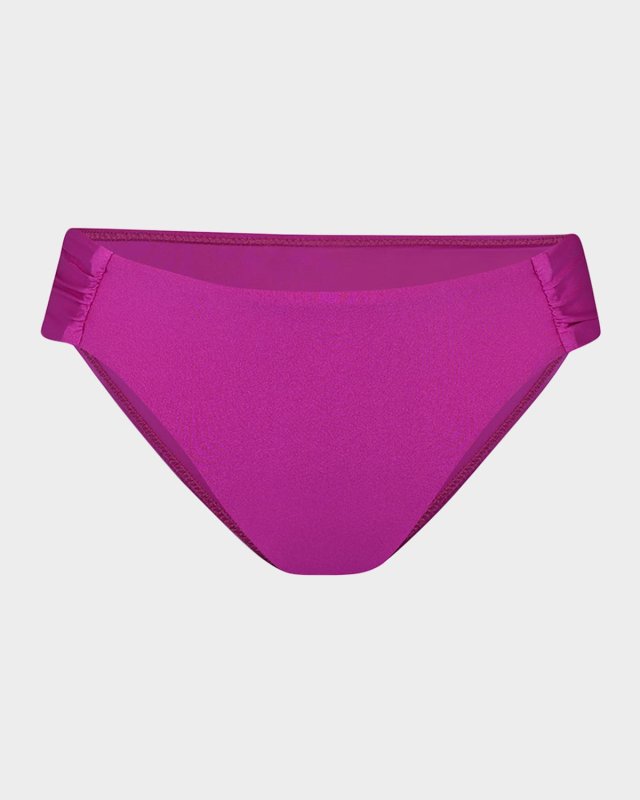Gypset Shirred-Side Bikini Bottoms
