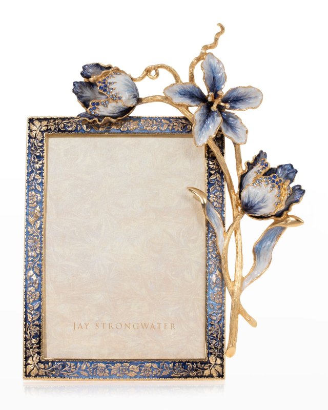 Indigo Tulip Picture Frame, 5" x 7"