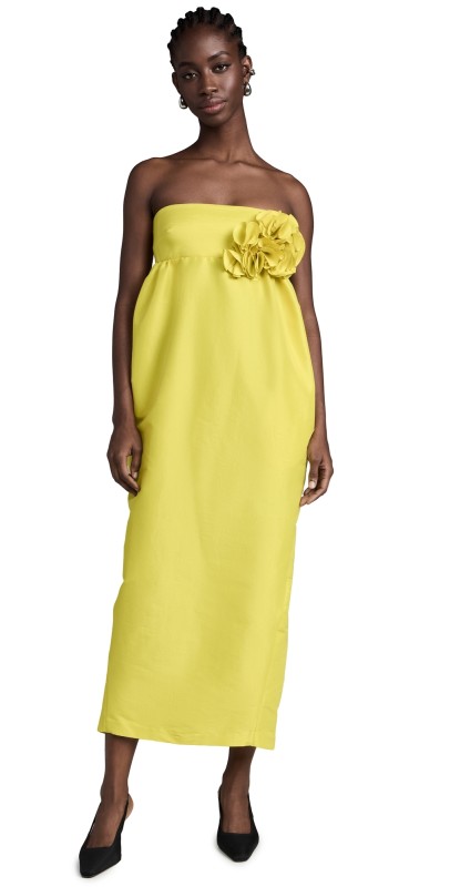 Kika Vargas Rosetta Dress Neon
