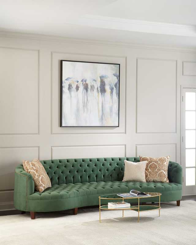 Vaughn Tufted Velvet Sofa - 90"