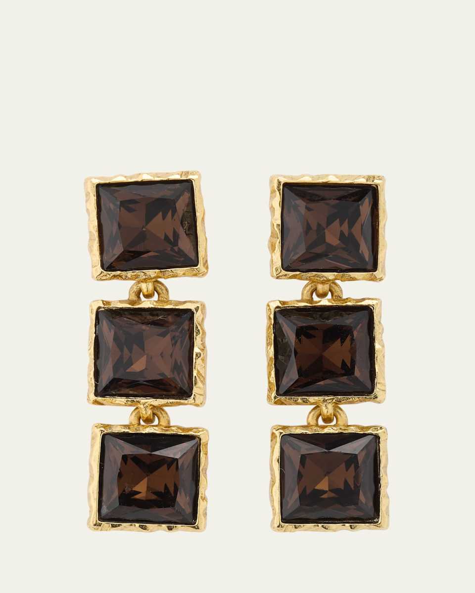 Large Stone Tennis Earrings