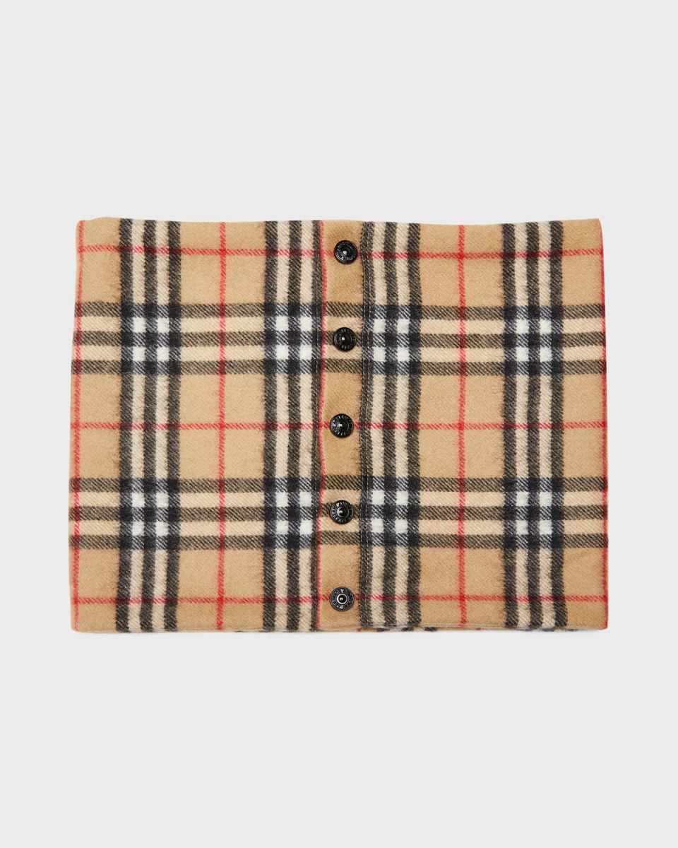 Girl's Vintage Check-Print Snood