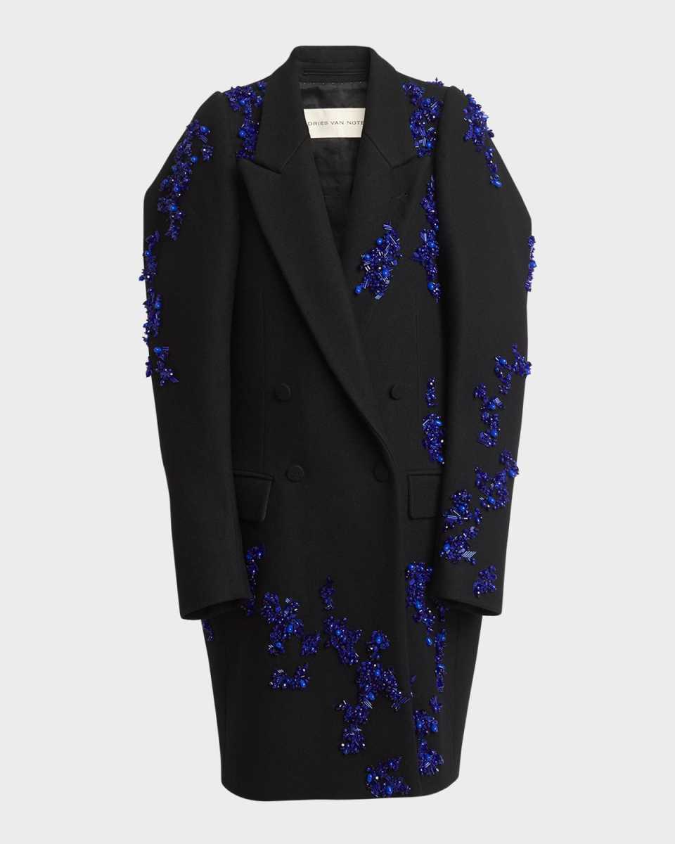 Rinky Crystal Embellished Overcoat