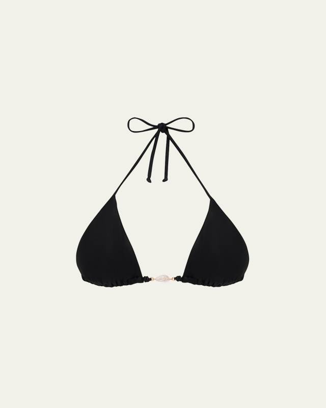 Solid Ivy Triangle Bikini Top