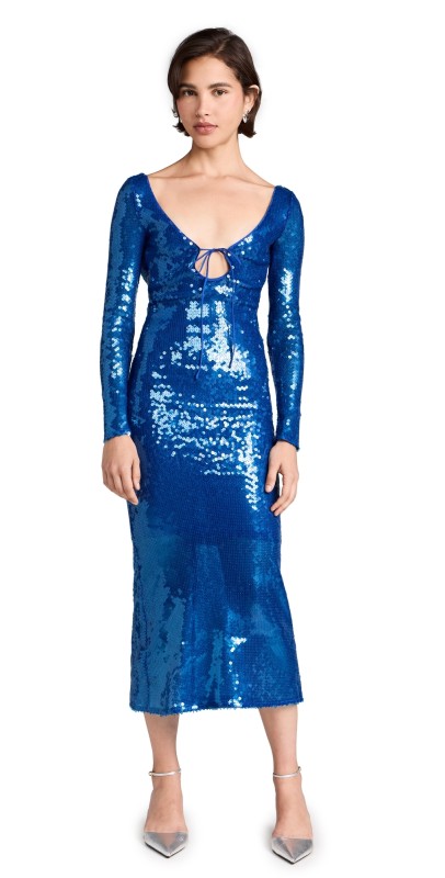 BARDOT Verona Sequin Dress Cobalt