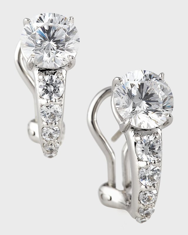 Tapered CZ Crystal Earrings