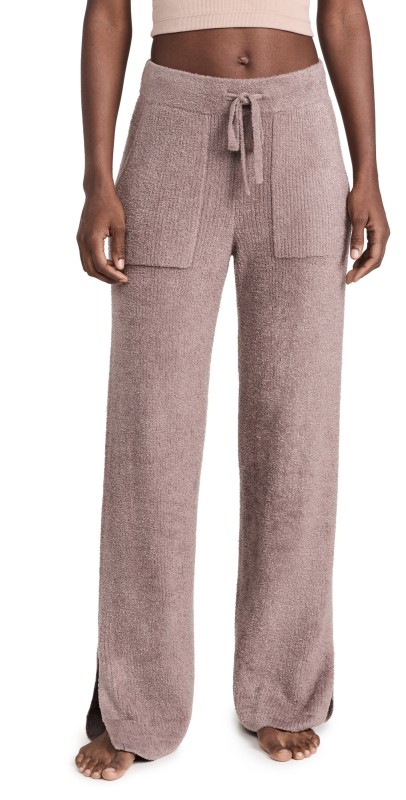 Barefoot Dreams Pinched Seam Slit Pants Driftwood