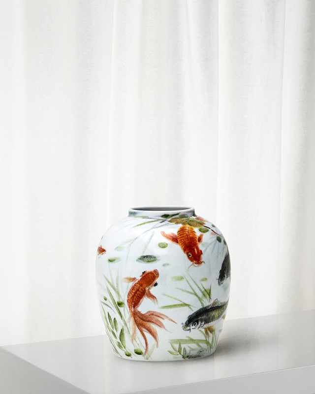 Handpainted Fish Pot