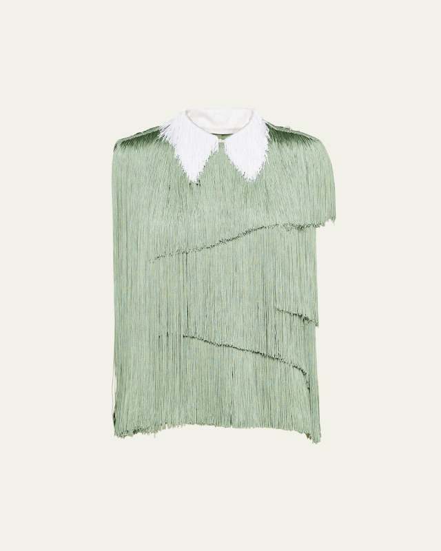 Organza Top with Fringe