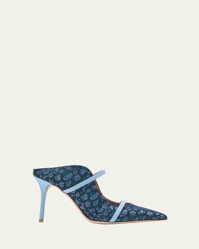 x Tabitha Simmons Maureen Floral Jacquard Mule Pumps