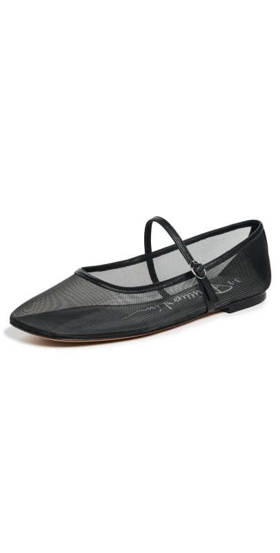 3.1 Phillip Lim ID Mesh Mary Jane Flats Black