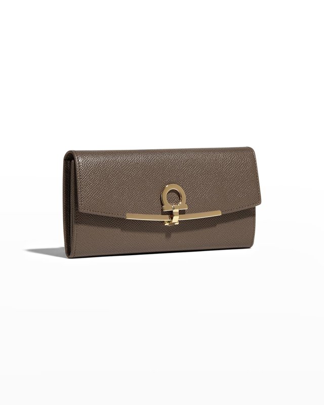 Icona Leather Continental Wallet w/ Hanging ID Tag