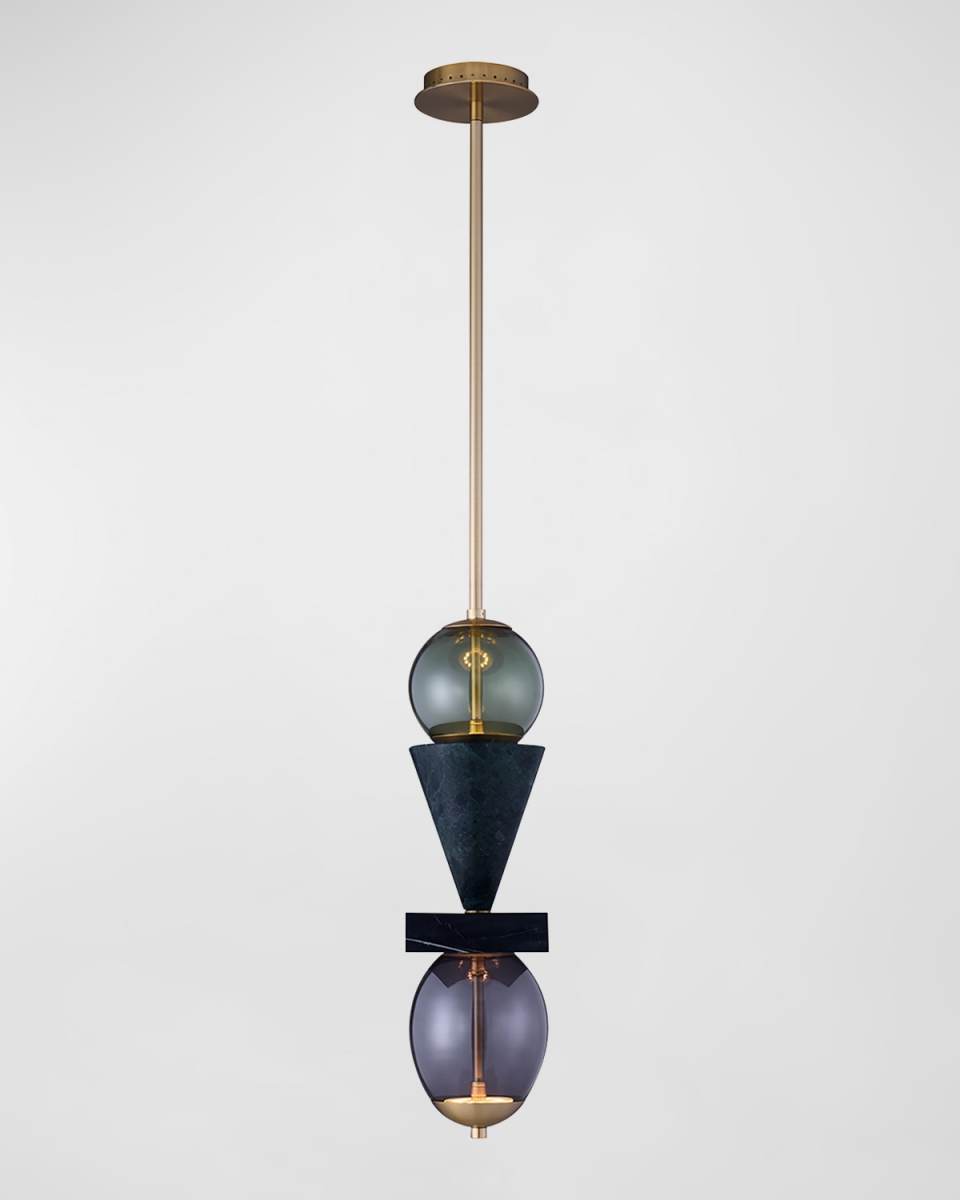 Demi Green Marble LED Mini Pendant Light