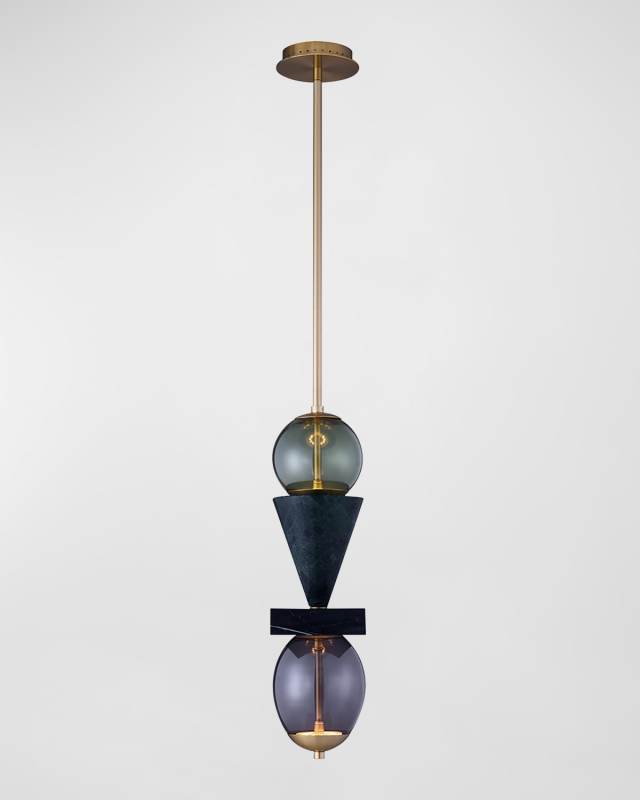 Demi Green Marble LED Mini Pendant Light