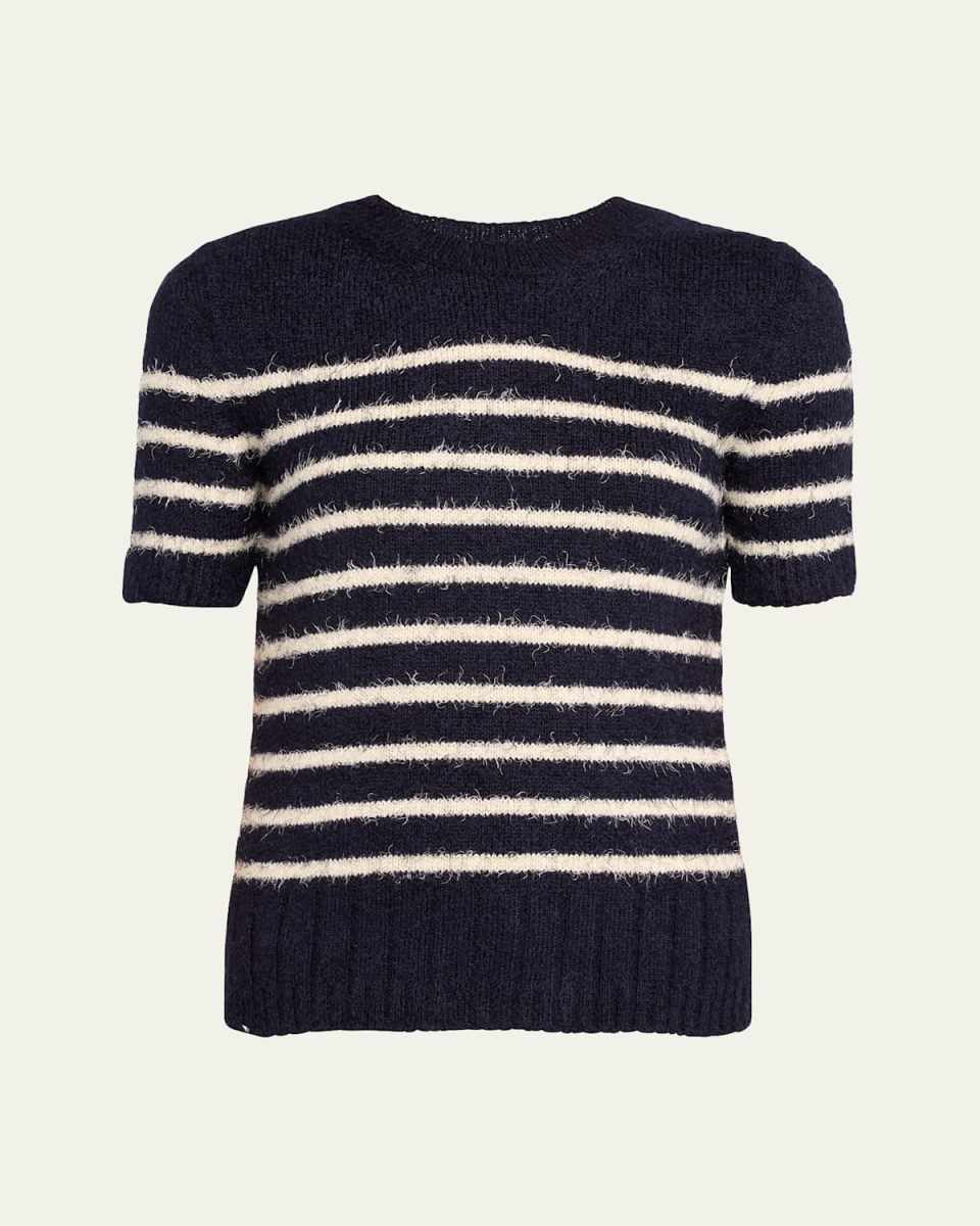 Luphia Short-Sleeve Cashmere Sweat