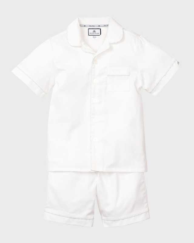 Girl's Classic 2-Piece Solid Pajama Shorts Set, Size 6M-14