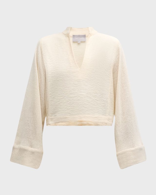 Brembo Textured Long-Sleeve Blous