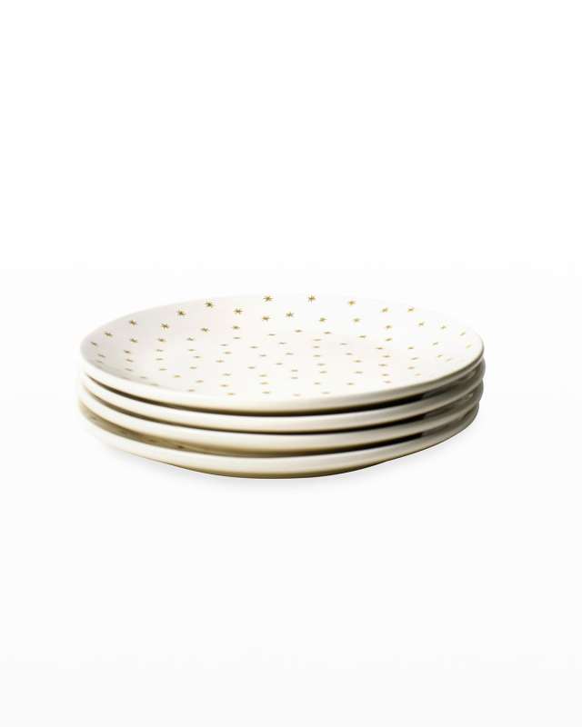 Gold Star Dinner Plates, Set Of 4
