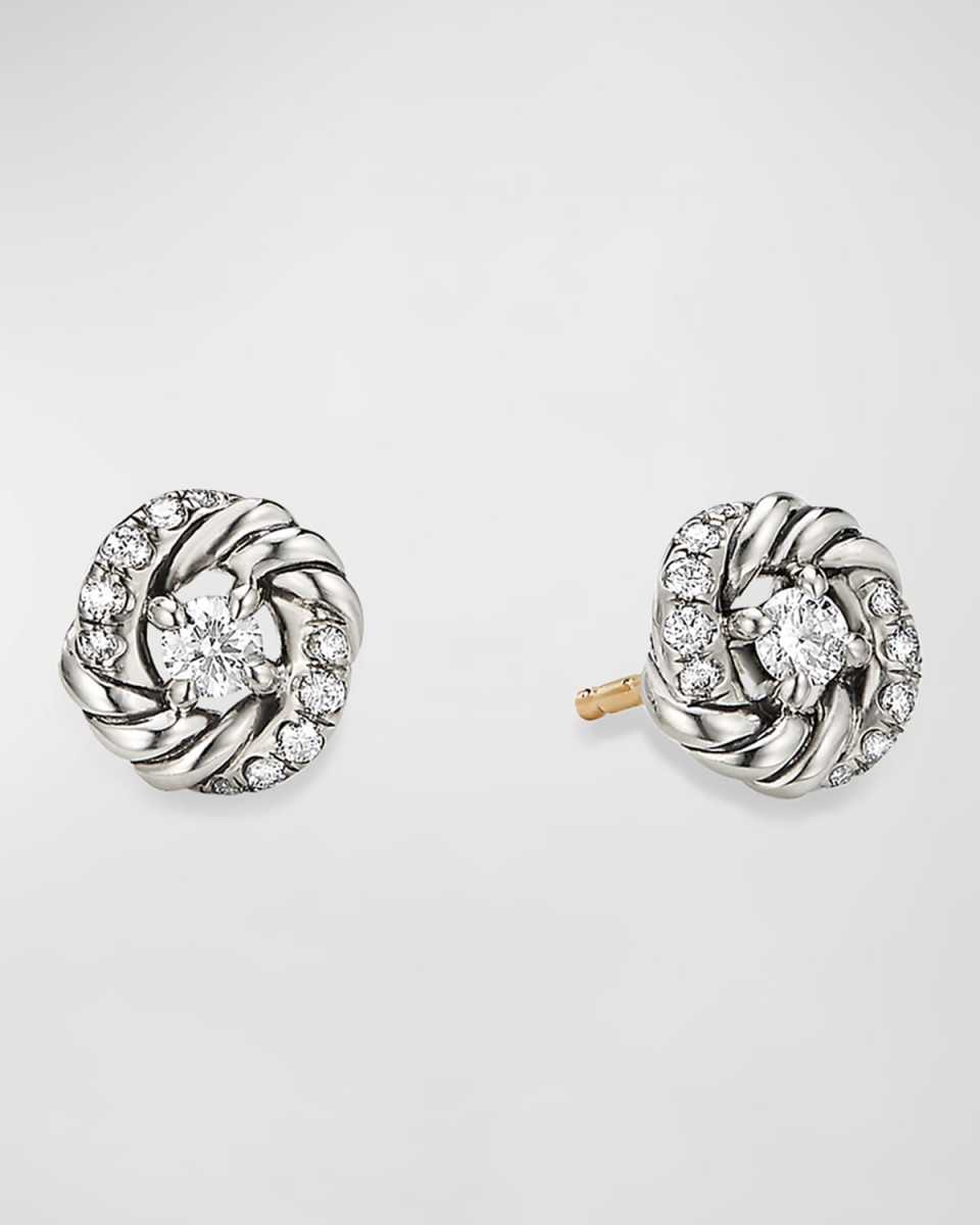 Petite Pave Infinity Diamond Stud Earrings
