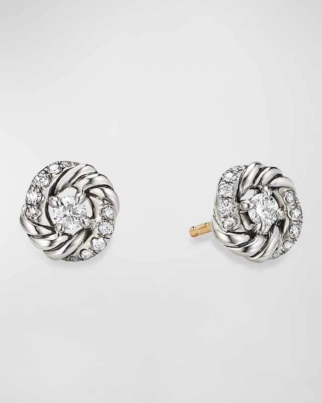 Petite Pave Infinity Diamond Stud Earrings