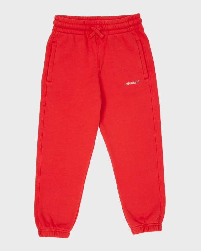 Boy's Bookish Logo-Print Diagonal Graphic Sweat Pants, Size