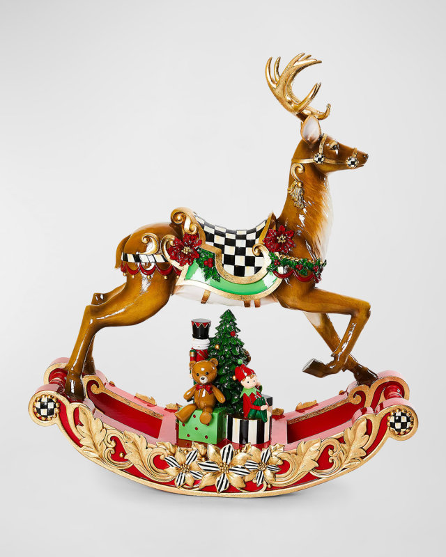 Traditional Christmas Illuminated Rocking Reindeer