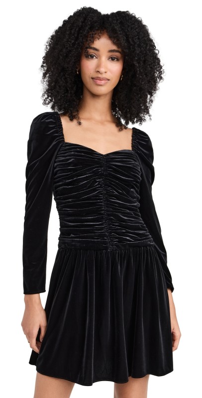 Shoshanna Mari Velvet Dress Jet