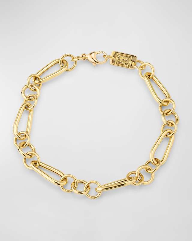 18K Classico Mixed-Shape Tubing Link Bracelet