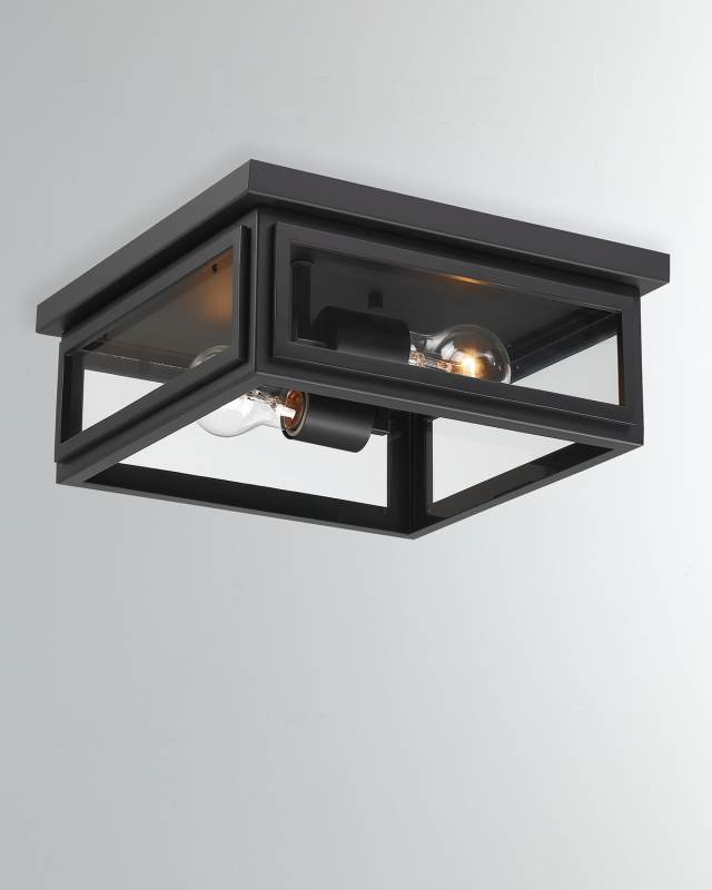 Byron 2-Light Matte Outdoor Flush Mount