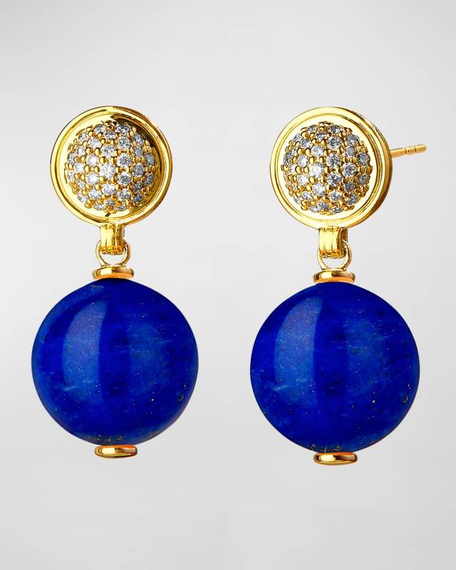 Limited Edition Candy 18K Gold Double Drop Earrings