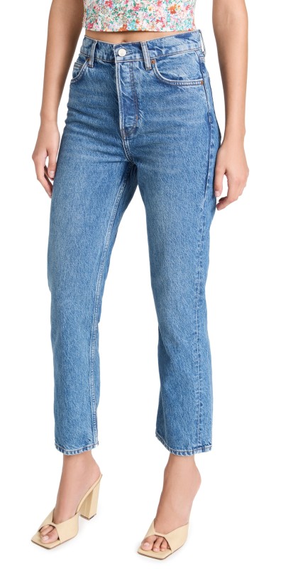Reformation Cynthia High Rise Straight Jeans Colorado