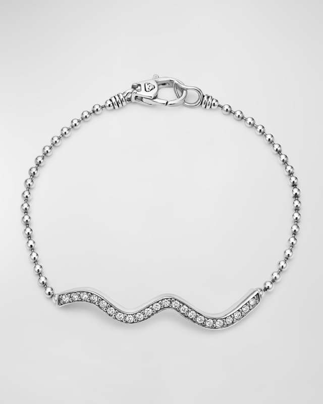 Caviar Spark Diamond Wave 45mm Chain Bracelet, Size