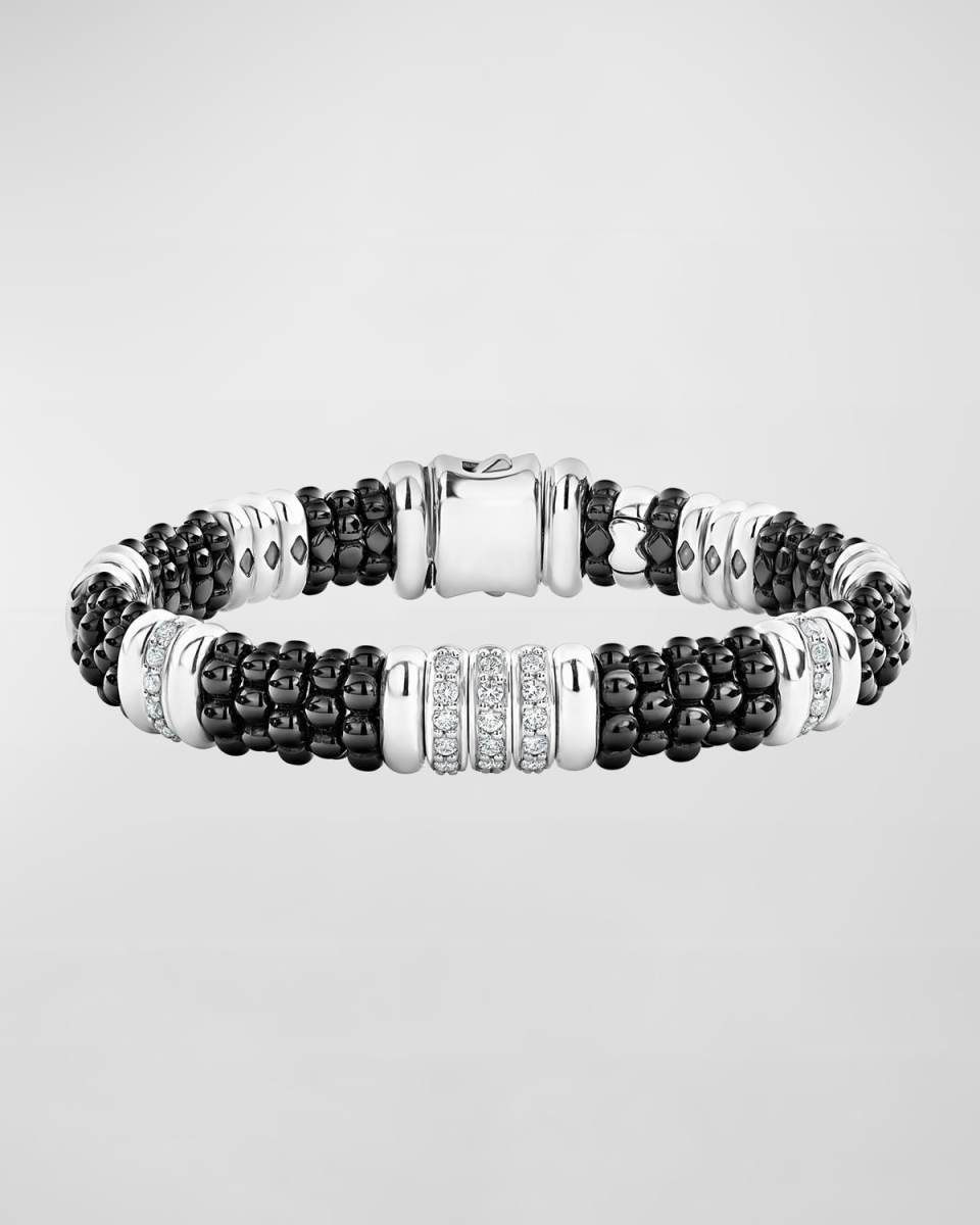 Black Caviar Diamond 3-Link Bracelet
