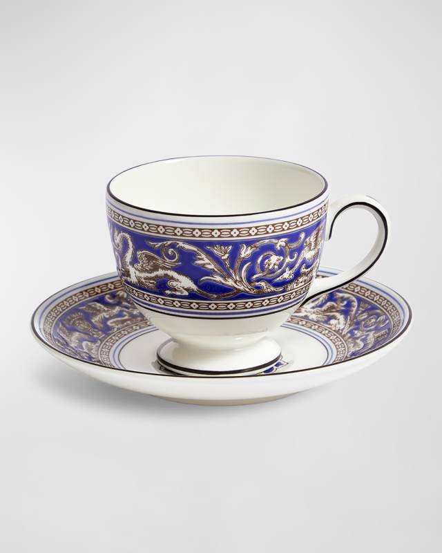 Florentine Marine Teacup & Saucer, 6.1 oz.