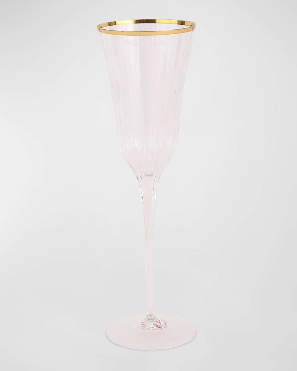Natalia Gold Rim Champagne Flute
