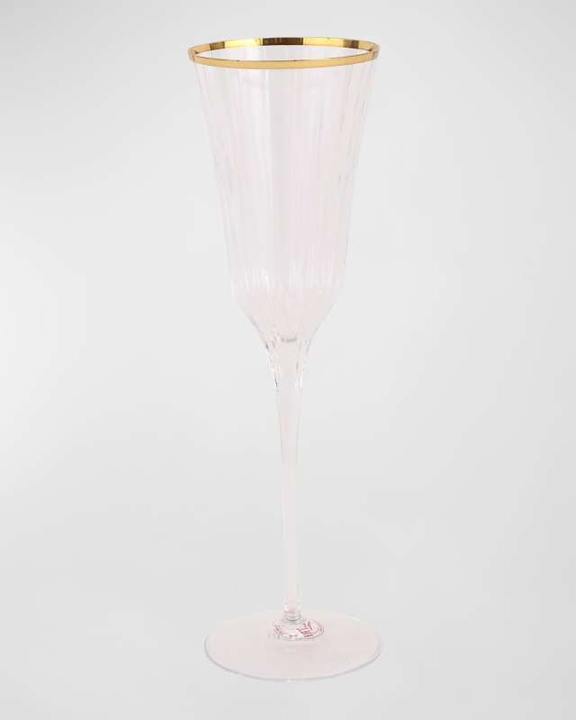 Natalia Gold Rim Champagne Flute