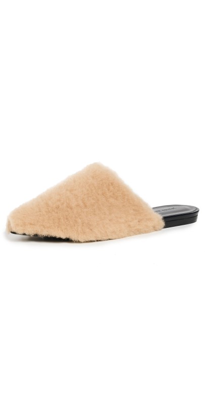 Jenni Kayne Shearling Mules Natural
