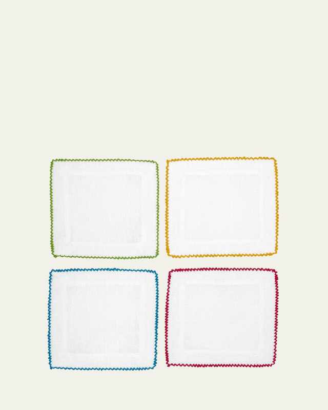 Picot Edge Cocktail Napkins, Set of 4