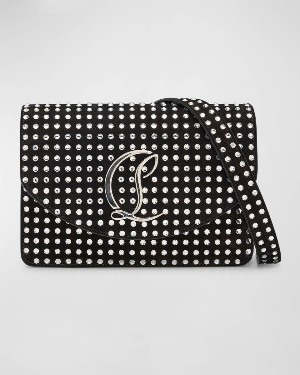 Loubi54 Small Crossbody in Strass Suede
