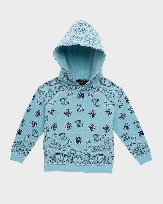 Boy's Bandana Printed Hoodie, Size 4-12