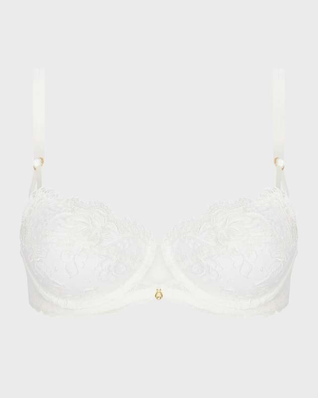 Princesse Iris Floral-Embroidered Demi Bra