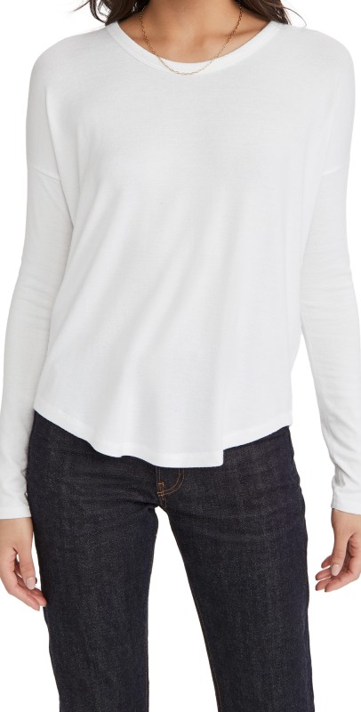 rag & bone The Knit Longsleeve Top White