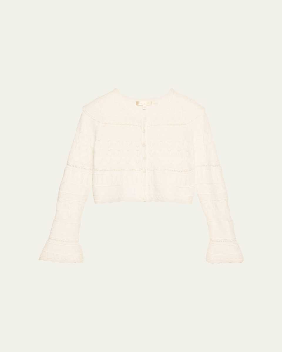 Media Cropped Pointelle Cardigan