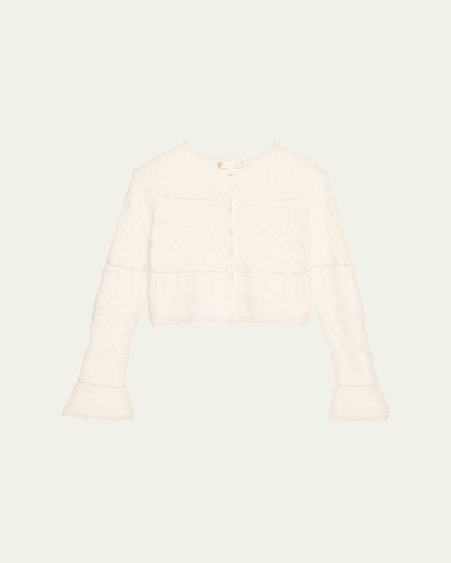 Media Cropped Pointelle Cardigan