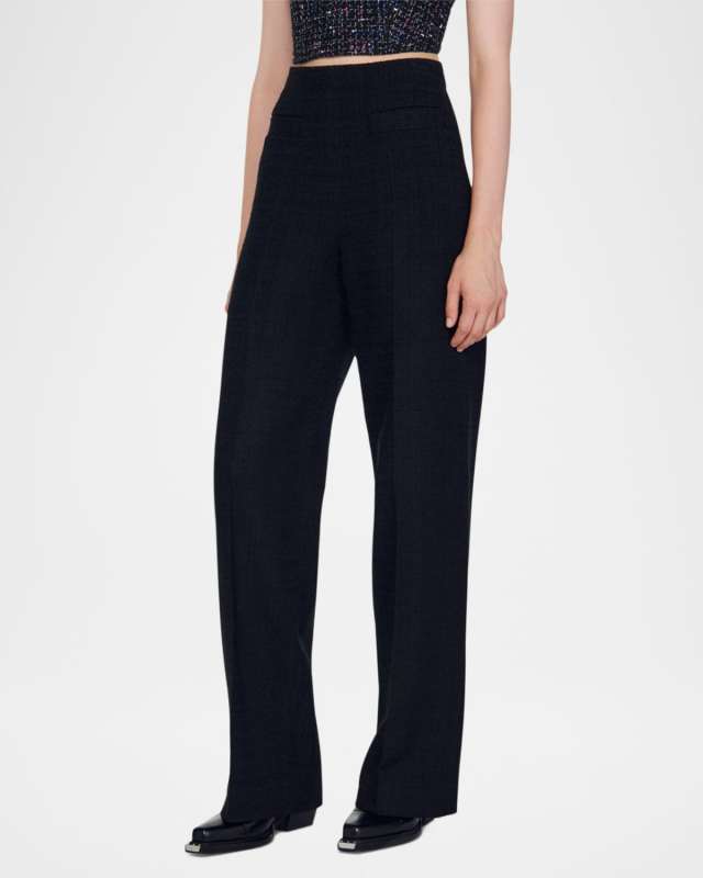 Alima Tweed Straight Leg Pants