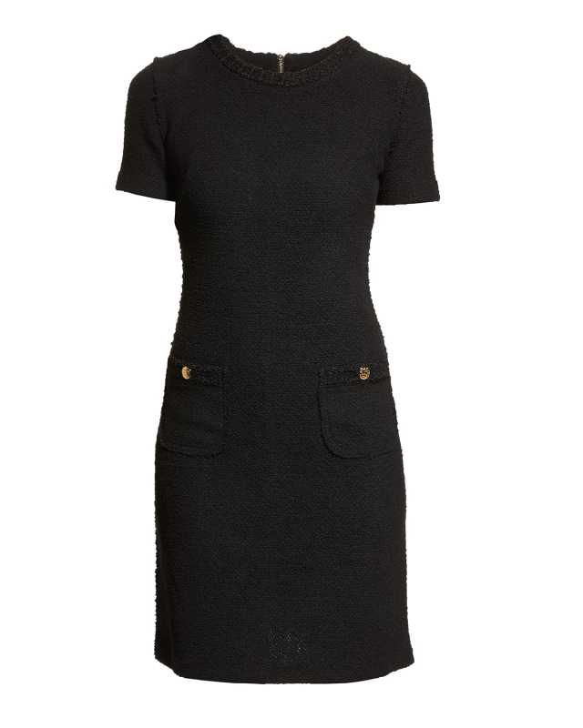 Short Boucle Dress with Pockets